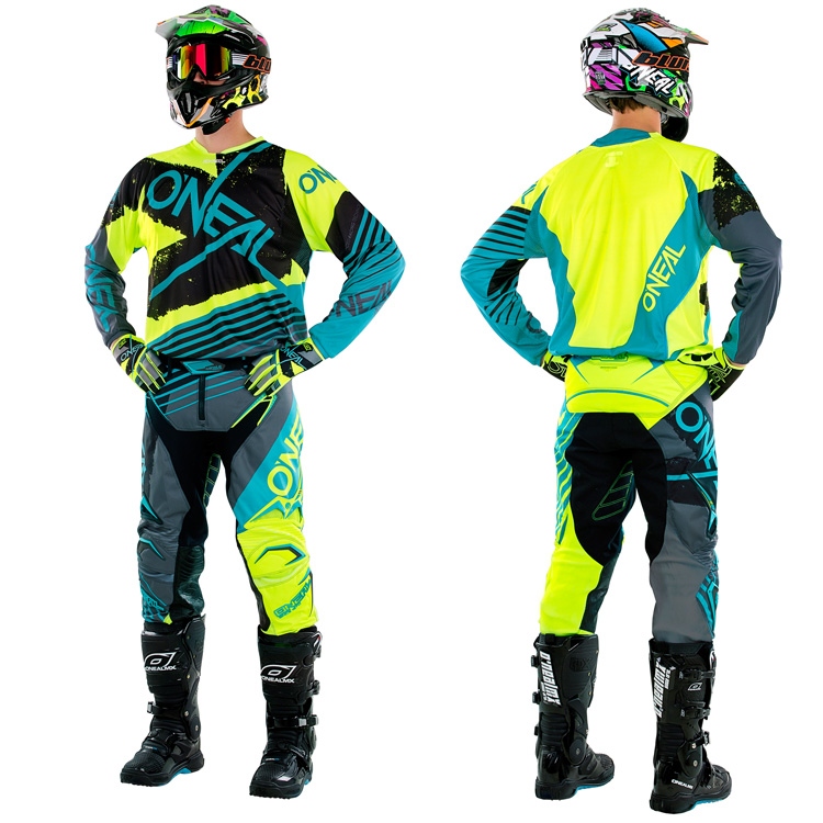 2017 ONEAL HW SKIZM GEAR COMBO TEAL/ NEON - Pro Style MX