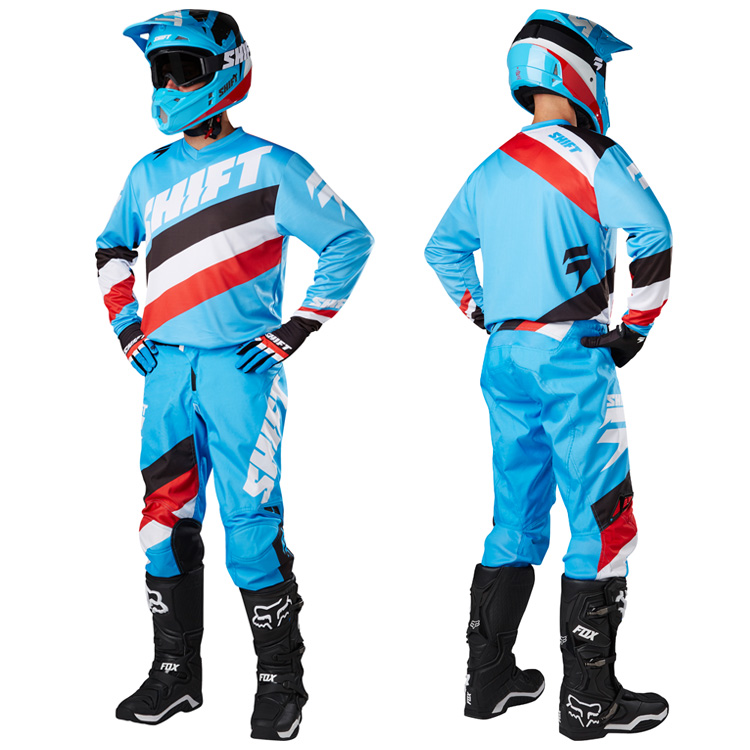 2017 SHIFT WHIT3 TARMAC GEAR COMBO BLUE - Pro Style MX