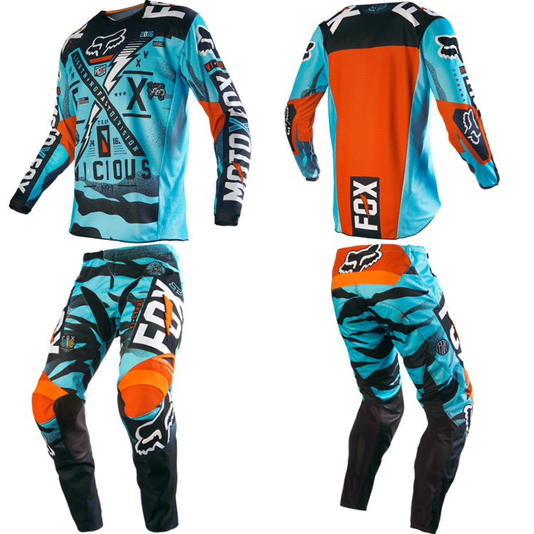 2016 Fox 180 Vicious Gear Combo Aqua Pro Style Mx 2882