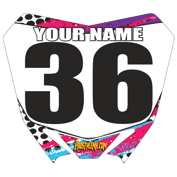 Number Plate Decal - Mini through Supersized - Pro Style MX