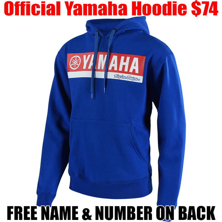 Official Yamaha Hoodie Blue Pro Style MX