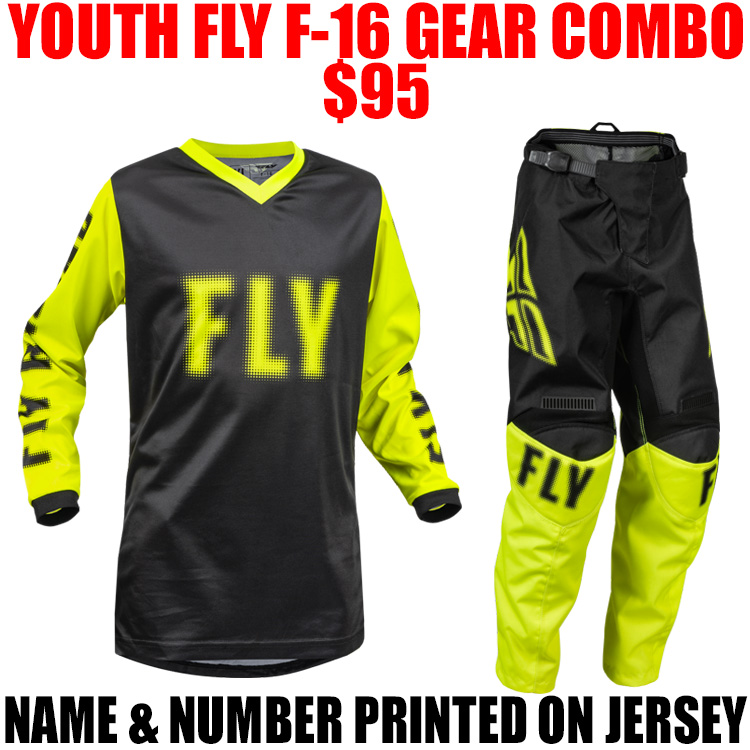 Fly F16 Youth Jersey Black White